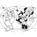 Minnie myš 2 v 1 maxi 24-dielne puzzle a omaľovánka 70x50 cm - Lisciani