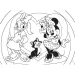 Minnie myška 2 v 1, 24-dielne puzzle a omaľovánka 50x35 cm – Lisciani