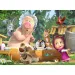 Míša a medveď kúpanie 24-dielne maxi podlahové puzzle 70x50 cm - Lisciani