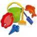 Veľký set do piesku s vlnovkovitým vedierkom 6 ks - D-Toys