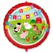 Narodeninový fóliový balón – s nápisom „Happy Birthday“, s motívom farmárskych zvierat, 46 cm