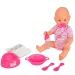 New Born Baby bábika, ktorá močí, s príslušenstvom 38 cm - Simba Toys