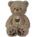 Nicotoy: Hnedý plyšový medvedík s béžovou stuhou 55 cm - Simba Toys