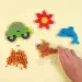 PlayBox: 5mm MIDI žehliace korálky - pes, auto, ryba, kvet 4ks balenie
