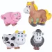 PlayBox: Forma na odlievanie zvierat z farmy z gipsu 17x17cm