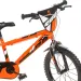 R88 16” detský bicykel s držiakom na fľašu a bočnými kolieskami v oranžovo-čiernej farbe – bicykel Dino Bikes