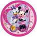 Ružové papierové taniere s motívom Minnie a Daisy, 8 ks sada, 23 cm
