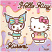 Sada papierových servítok Hello Kitty a Kuromi - 2-vrstvové, 33 × 33 cm, 20 ks