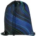Spirit: Blue Stripes modro-zelené pruhy na čiernom podklade školská taška, batoh 4-dielna súprava 41x20x32cm