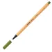 Stabilo: Point 88 liner s hrotom 0,4 mm v machovo zelenej farbe