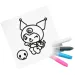 Sticker Art: Sada na vyfarbovanie nálepiek Hello Kitty, rôzne druhy, 1 ks - Comansi