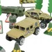 Super Army: Vojenská hračková sada s kovovými vozidlami a lietadlom s otáčacími kolesami v dvoch variantách