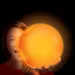 Tiny Glowzilla Wubble svietiaca neónová bublinková lopta oranžovej farby 30 cm