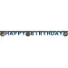 Vesmírne dobrodružstvo narodeninový banner s nápisom „Happy Birthday“
