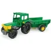 Zelený traktor s vyklápacím prívesom 38,5 cm - Wader