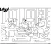 Bluey a priatelia 2 v 1 4x48-dielne maxi podlahové puzzle a omaľovánka 35x25 cm - Lisciani