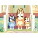 Bluey psíky na schodoch 2 v 1, 24-dielne puzzle a omaľovánka 35x25 cm – Lisciani