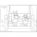 Bluey psíky na schodoch 2 v 1, 24-dielne puzzle a omaľovánka 35x25 cm – Lisciani