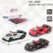 Bugatti naťahovacie policajné kovové autíčko vo viacerých variantoch 1/32
