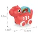 Červené dino baby autíčko s pohyblivým obrázkom 10,5cm