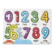 Číslice drevená skladačka s úchytkami - Melissa &amp; Doug