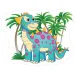 Dinosaurus obrovské podlahové puzzle 12 dielny set