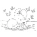 Disney Dumbo 2 v 1, maxi puzzle s 35 dielikmi a omaľovánka 70x50 cm – Lisciani