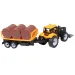 Engineering Truck: Traktor s prívesom a olejovými sudmi 28 cm