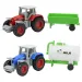 Farm World: 4-dielny poľnohospodársky traktor s prívesom 1/64