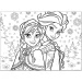 Frozen Sestry 2 v 1 60-dielne maxi puzzle a omaľovánka 70x50 cm - Lisciani