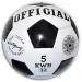 Futbalová lopta z umelej kože v čierno-bielej farbe 23cm