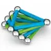 Geomag Green Line Classic magnetická stavebnica 25 dielny set