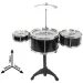 Jazz Drum 4 dielny čierny bicí set so stojanom