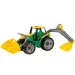 LENA: Veľký traktor s čelný nakladačom a drapákom žlto/zelený 65 cm