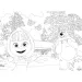Máša a medve 2 v 1 24-dielne maxi podlahové puzzle a omaľovánka 70x50 cm - Lisciani