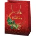 Merry Christmas veľká červená darčeková taška 27x14x33cm