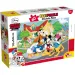 Mickey Mouse a priatelia 2 v 1 60-dielne maxi puzzle a omaľovánka 70x50 cm - Lisciani