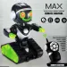 RC Interaktívny MacroBot v čierno-zelenej farbe so svetlom a zvukom na diaľkové ovládanie 20cm