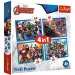 Statočný Pomstitelia 4v1 35-48-54-70-dielne puzzle - Trefl