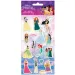 Úžasné princezné Disney sada 3D vypuklých nálepiek na hárku 10x22cm