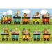Veselé čísla 48 dielny puzzle koberec 90x60cm