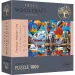 Wood Craft: Farebné teplovzdušné balóny 1000-dielne prémiové drevené puzzle - Trefl