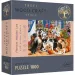 Wood Craft: Priateľstvo psov 1000-dielne prémiové drevené puzzle - Trefl