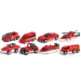 X-Fireproof 8 dielny set hasičských autíčok