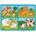Zvieratá s mláďatami, drevené puzzle s rukoväťou - Woodyland
